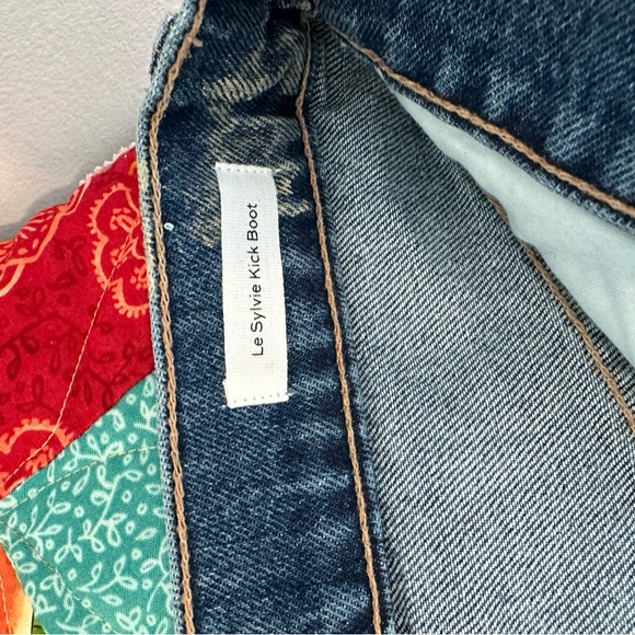 Frame | Le Sylvie Kick Boot Splattered Denim Jean Size 24 - Picture 12 of 14